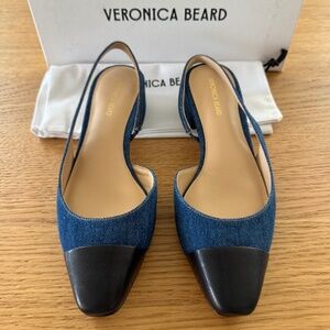 Veronica Beard Cecile Slingback Denim Sandals in size 7M